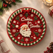 Christmas Decorative Charger Plate – Red Cookies For Santa Santa - MintiHome