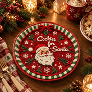 Christmas Decorative Charger Plate – Red Cookies For Santa Santa - MintiHome