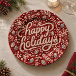 Christmas Decorative Charger Plate – Berry Happy Holidays Berries - MintiHome