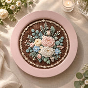 Easter Decorative Charger Plate – Chocolate Rosy Bouquet - MintiHome