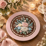 Easter Decorative Charger Plate – Chocolate Rosy Bouquet - MintiHome