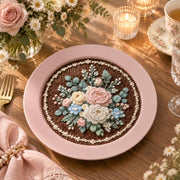 Easter Decorative Charger Plate – Chocolate Rosy Bouquet - MintiHome