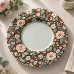 Easter Decorative Charger Plate – Chocolate Rose Allover - MintiHome