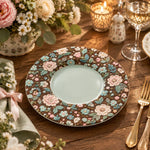 Easter Decorative Charger Plate – Chocolate Rose Allover - MintiHome
