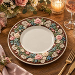 Easter Decorative Charger Plate – Chocolate Bloom Wreath - MintiHome