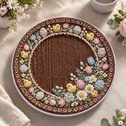 Easter Decorative Charger Plate – Chocolate Ribbon Band Spray - MintiHome