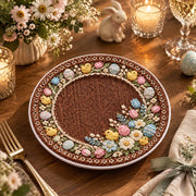 Easter Decorative Charger Plate – Chocolate Ribbon Band Spray - MintiHome