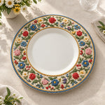 Easter Decorative Charger Plate – Cream Floral Band Open Centre - MintiHome