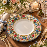 Easter Decorative Charger Plate – Cream Floral Band Open Centre - MintiHome