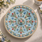 Easter Decorative Charger Plate – Powder Blue Symmetric Medallion - MintiHome