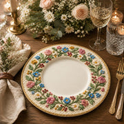 Easter Decorative Charger Plate – Cream Bloom Ring Border - MintiHome