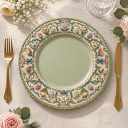Easter Decorative Charger Plate – Sage Lace Border Ring - MintiHome