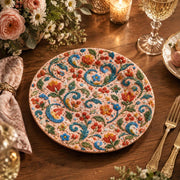 Easter Decorative Charger Plate – Blush Scroll Vine Bloom - MintiHome