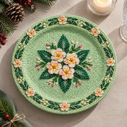 Easter Decorative Charger Plate – Green Daisy Spray Ring - MintiHome