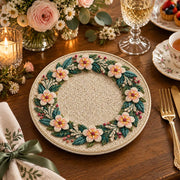 Easter Decorative Charger Plate – Sand Bloom Ring Border - MintiHome