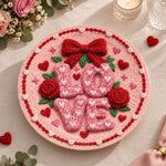 Valentine's Day Decorative Charger Plate – Blush Stacked Love Bow - MintiHome