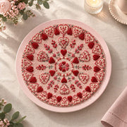 Valentine's Day Decorative Charger Plate – Cream Heart Sunburst - MintiHome