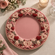 Valentine's Day Decorative Charger Plate – Blush Heart Bloom Border - MintiHome