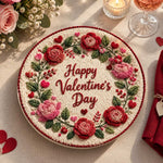 Valentine's Day Decorative Charger Plate – Cream Valentine Scallop - MintiHome