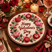Valentine's Day Decorative Charger Plate – Cream Valentine Scallop - MintiHome