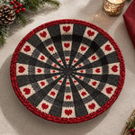 Valentine's Day Decorative Charger Plate – Stripe Heart Sunburst - MintiHome