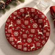 Christmas Decorative Charger Plate – Red Deer Gingerbread Field - MintiHome
