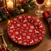 Christmas Decorative Charger Plate – Red Deer Gingerbread Field - MintiHome