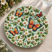 Easter Decorative Charger Plate – Mint Butterfly Meadow Allover - MintiHome