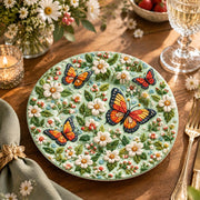 Easter Decorative Charger Plate – Mint Butterfly Meadow Allover - MintiHome