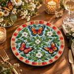 Easter Decorative Charger Plate – Blue Butterfly Daisy Ring - MintiHome