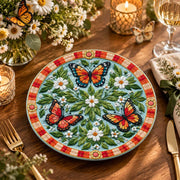 Easter Decorative Charger Plate – Blue Butterfly Daisy Ring - MintiHome