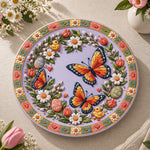 Easter Decorative Charger Plate – Lilac Butterfly Bloom Ring - MintiHome