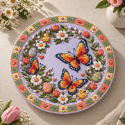 Easter Decorative Charger Plate – Lilac Butterfly Bloom Ring - MintiHome