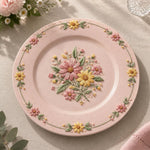 Easter Decorative Charger Plate – Pink Posy Meadow - MintiHome