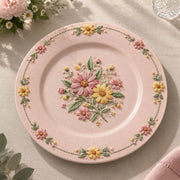 Easter Decorative Charger Plate – Pink Posy Meadow - MintiHome