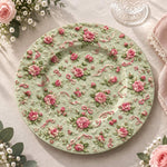 Easter Decorative Charger Plate – Sage Pink Rose Allover - MintiHome