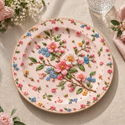Easter Decorative Charger Plate – Pink Blossom Branch Bloom - MintiHome