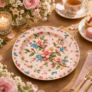 Easter Decorative Charger Plate – Pink Blossom Branch Bloom - MintiHome