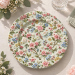 Easter Decorative Charger Plate – Cream Garden Floral Allover - MintiHome