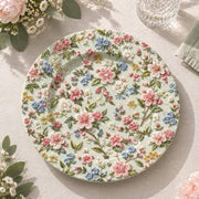 Easter Decorative Charger Plate – Cream Garden Floral Allover - MintiHome