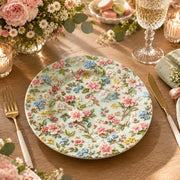 Easter Decorative Charger Plate – Cream Garden Floral Allover - MintiHome