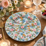 Easter Decorative Charger Plate – Blue Symmetric Garden Spray - MintiHome