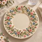 Easter Decorative Charger Plate – Cream Garden Border Ring - MintiHome