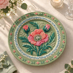 Daily Decorative Charger Plate – Sage Poppy Bloom Ring - MintiHome
