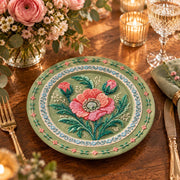 Daily Decorative Charger Plate – Sage Poppy Bloom Ring - MintiHome