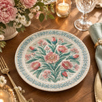 Daily Decorative Charger Plate – Cream Folk Poppy Cornflower - MintiHome