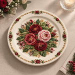 Daily Decorative Charger Plate – Cream Rose Bouquet - MintiHome