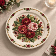 Daily Decorative Charger Plate – Cream Rose Bouquet - MintiHome