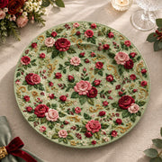 Daily Decorative Charger Plate – Sage Rose Garden Allover - MintiHome