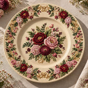 Daily Decorative Charger Plate – Cream Rose Centre Ring - MintiHome